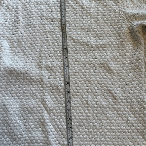 Organic cotton white sweater with zipper feature on the arms - Large - Picture 6 of 6